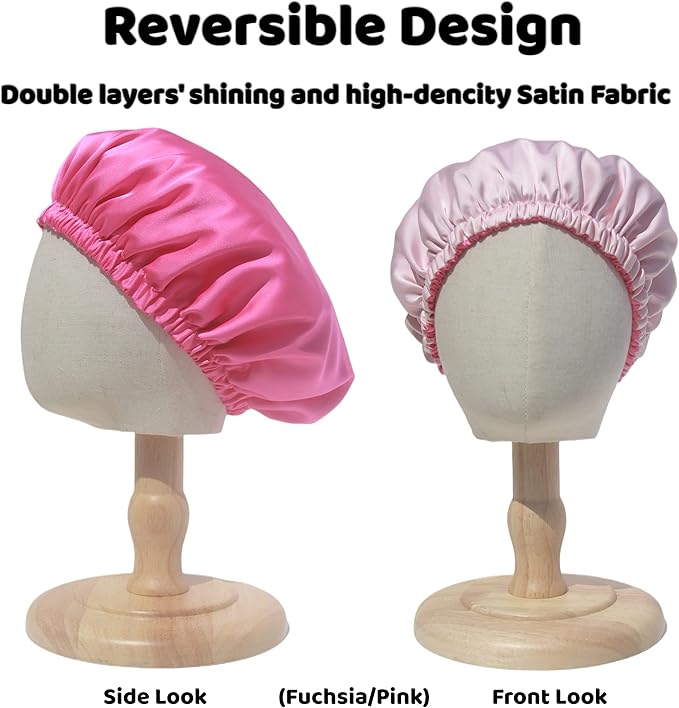 AKISS Baby Infant Newborn Toddler Satin Silk Hair Bonnet Cap for Sleeping 0-3 0-6 3-6 6-12 Months 1-2 1-3 Years