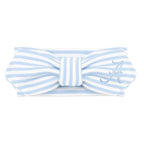 Creative Knitwear Alabama Crimson Tide Infant Girls Light Blue/White Striped Hair Knot Headband Embroidered Logo - Size Newborn - 4T