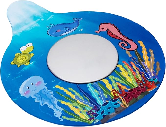 Bathtub Drain Stopper, Silicone Tub Stopper Plug, Universal Bath Drain Cover, Beautiful Coral Reef Illustration, Kids Tots Babies Gift (Blue Whale)