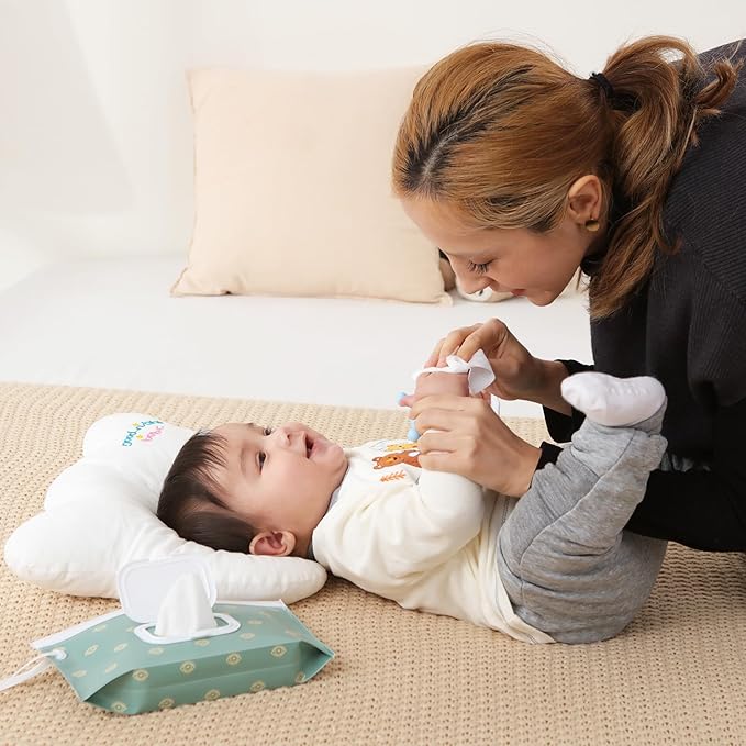 4 Pack Wipes Dispenser, ON The GO, Seposeve Portable Baby Wipe Case, Refillable Baby Wipes Container, Wipe Holder, Keeps Wipes Fresh, Reusable Wet Wipe Pouch for Outdoor Outing, Camping, Hiking.