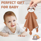 Pro Goleem Sloth Security Blanket Soft Loveys for Babies for Boys and Girls Newborn Lovie Infant Blankie Sloth Baby Stuff Baby Snuggle Toy Stuffed Animal Baby Gifts 14 Inch