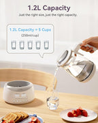 Bottle Warmer comfyer, Baby Bottle Warmer with Night Light & Faster Cooling Fan, Instantly Water Warmer, Tea Kettle Electric with 6 Temperature Control Presets, Feed Baby More Easier and Healthier