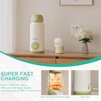 Portable Bottle Warmer for Travel, 15oz Capacity Portable Milk Warmer for Baby, Formula, Breast Milk & Water, On The Go Bottle Warmer with Long Battery Life, Even Heating, Precise Temperature Control