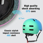 Skateboard Bike Helmet for Adults Women Men Youth Kids (2-3-5-8-14+ Years Boys Girls) - Lightweight Multi-Sport Adjustable Helmets for Bicycle Skateboard Scooter Skate Cycling
