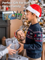 Walkie Talkies for Kids Rechargeable,Toys for Boys and Girls Ages 3-12, 3 Pack Long Range 2-Way Radios, Birthday Gifts,Christmas Stockings, Outdoor Play, Family Games, Hiking Camping Gear