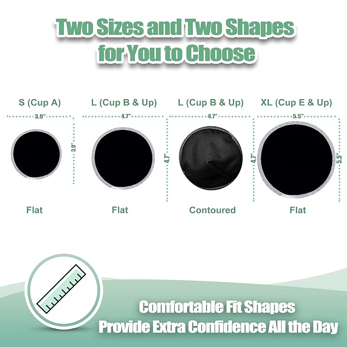 wegreeco Nursing Breast Pads (14 Pack) + Laundry Bag & Travel Storage Bag, 3 Sizes: 3.9/4.7/5.5 inch Option - Washable & Reusable Breastfeeding Nursing Pads