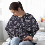 Rquite All-in-1 Car Seat Cover Baby, Carseat Covers for Girl Boy, Stretchy Soft Infant Car Seat Cover, Multi-use Baby Carrier Cover, Car Seat Canopy, Stroller Sun Shade, Nursing Breastfeeding Cover