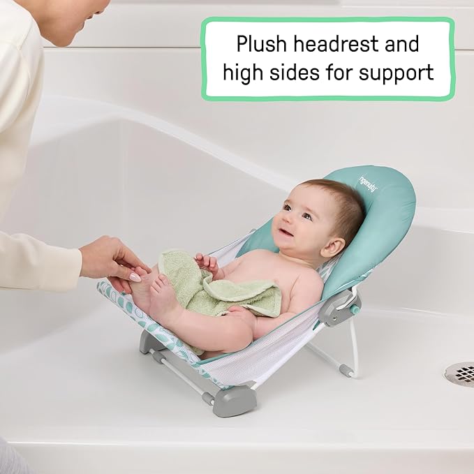 Ingenuity Foldaway 2-Position Bather, 2-Position Bath Support for Sink or Bathtub, for Ages 0-6 Months, Up to 20 Pounds