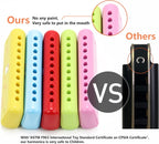 Colored Harmonica for Kids and Beginners - Easy-to-Learn Key of C Instrument - Portable and Lightweight.