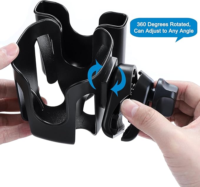 Accmor Stroller Cup Holder with Phone Holder, Bike Cup Holder, Universal Cup Holder for Uppababy Nuna Doona Strollers, 2-in-1 Cup Phone Holder for Stroller, Bike, Wheelchair, Walker, Scooter