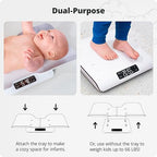 Greater Goods Medical-Grade Baby Scale – Digital Infant & Toddler Scale, 66 lb Capacity, Wiggle-Proof Accuracy, Safe for Delicate Baby Skin
