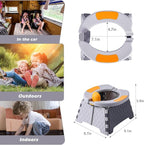 Portable Potty for Toddler Travel, Kids Travel Potty Training Chair with Travel Bag,Baby Potty Training Toilet for Outdoor and Indoor Easy to Clean(Gray) by Yszawmx, Includes 30 Replacement Bags