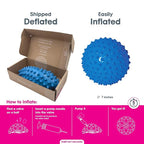 Edushape Original Sensory Ball for Baby - 7" Deflated Blue Color Baby Ball Helps Enhance Gross Motor Skills for Kids 6 Months & Up