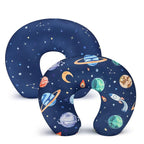 Pea Pod Nursing Pillow Cover 2 Pack Soft & Adorable Slipcovers for Breastfeeding Pillows, Comfortable Stretchy Feeding Pillow Covers for Baby Girls Boys Newborn, Removeable Pillow Case (Outer Space)