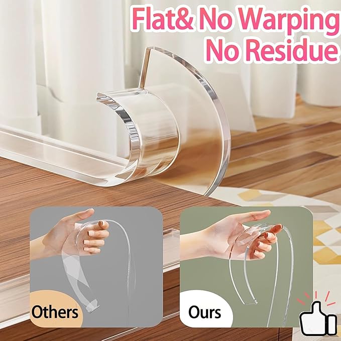 Clear Soft Corner Protectors for Furniture Strip, 0.8in x3.28FT,3 Roll Sharp Edge & Table Bumper,Window Edge,Wall Protector,Soft Corner Guards Safe for Proof,Table Corner Protectors in Family