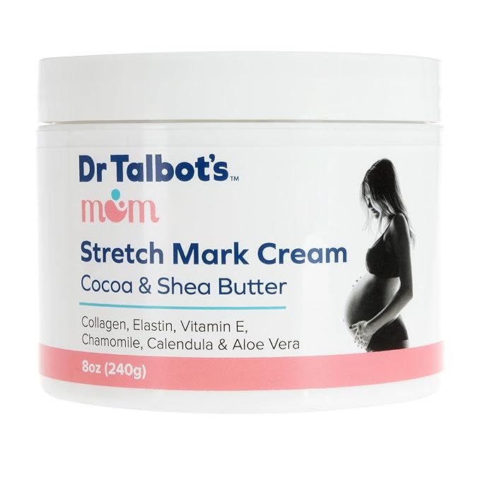 Dr. Talbot's Mom Stretch Mark Cream - Made With Cocoa and Shea Butter - Postpartum Care for Moms - 8 oz