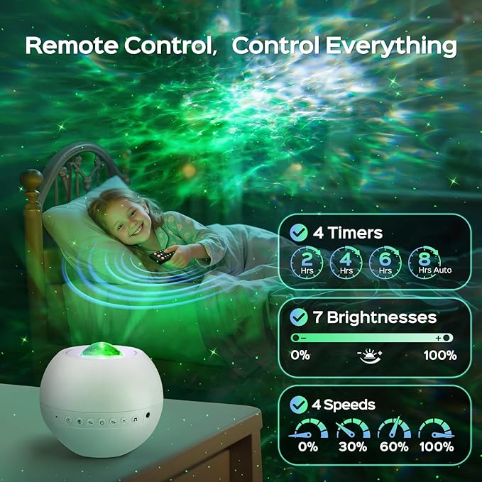 One Fire Galaxy Projector for Bedroom, 15 Colors+15 White Noise+ Bluetooth Star Projector Galaxy Light Projector Night Light Kids Room Decor Teen Girls Gift Sunset Lamp Led Lights Lava Lamp Led Clouds