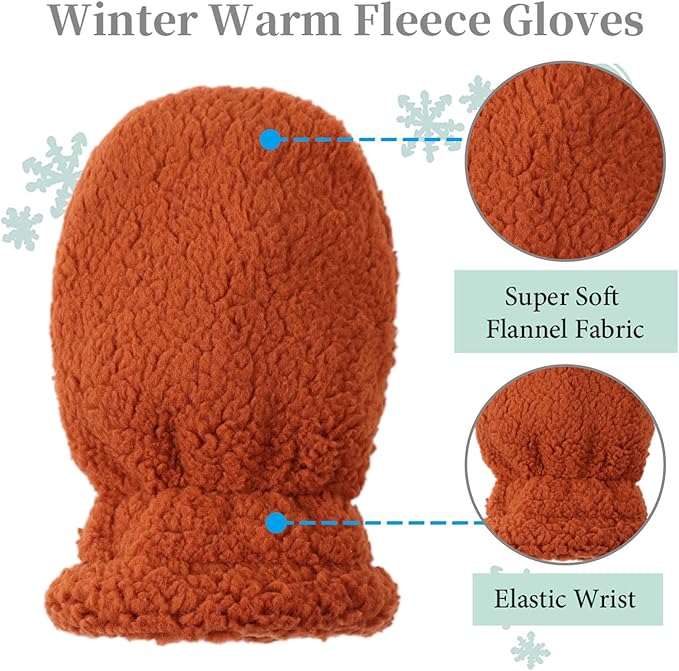 Zsedrut Baby Boys Winter Glove Warm Toddler Infant Girls Mittens Fleece Lined Gloves 1-7 Years