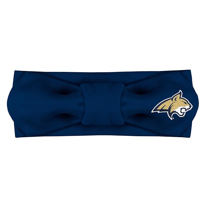 Creative Knitwear Montana State Bobcats Infant Girls Navy Solid Hair Knot Headband Embroidered Logo - Size Newborn - 4T