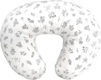 LAT Nursing Pillow for Breastfeeding,100% Cotton Removable Cover,Ergonomic Breast Feeding Pillows for Mom and Baby,Machine Washable(Plant)