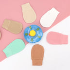 BQUBO 6 Pairs Newborn Baby Boys Girls Mittens 0-6 Months Unisex-Baby Infant Mittens Elastic No Scratch Wrist Gloves