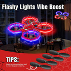 Drones for Kids 8-12: Spider Toy Stunt Drone With 5D Obstacle Avoidance, 3D Flip, Auto Hovering Indoor Drone, 2 Battery Kids RC Quadcopter With Led Lights RC Helicopter for Adults Kid