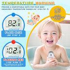 Baby Bath Thermometer, Cute Otter Floating Water Thermometer for Newborns & Infants, Safe and Accurate Room and Bathtub Temperature Monitor, Grey
