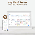 10.1" Digital Calendar Chore Chart – 1080P Full HD Interactive Touchscreen, Smart Family Planner, Hearth Display Digital Wall & Desk Mountable for Seamless Scheduling