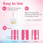 Easy@Home Pregnancy Test Sticks: Reliable & Early Detection - Accurate Results in Minutes - Easy to Use at Home | Pregnancy Tests with Curved Handle - 6 Sticks + 12 Strips