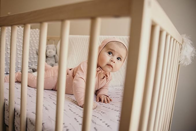 Ely’s & Co. Crib Sheets, Baby Boy/Girl Fitted Crib Mattress Sheet Set, 2 Pack, 100% Jersey Knit Cotton, Infant and Toddler Nursery Bedding, Forest Grey Print, 28” x 52”