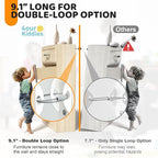 10 Pack Furniture Wall Anchors for Baby Proofing, Anti Tip Furniture Anchors, Secure 400 Pound Furniture, Dresser, Bookcase to Wall Prevent Falling, Earthquake Straps for Child Safety (Black)