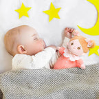 OUOZZZ Soft Baby Doll for 1 Year Old Girl Gifts - Toys for Girl Birthday Christmas Plush Gift for Toddler First Doll Adorable Pink Bow 10"