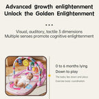 Alive Lovely Baby Gyms Play Mats, Musical Activity Center Baby Piano Gym Mat, Music and Lights Tummy Time Padded Mat for Newborn Newborn 0 to 3 6 9 12 Months