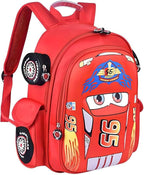 Kid Toddler Boys Girls Backpack Waterproof Cartoon Truck Car Child Snack School Bag Kindergarten Backpack (Red)