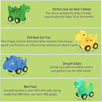 Veslier Dinosaur Car Toy for 3 4 5 Years Old Boys, Friction Power Carrier Truck with 4 Pack Small Pull Back Dino Car, Christmas Birthday Gift for 3+ Boy Girl Kids Toddlers
