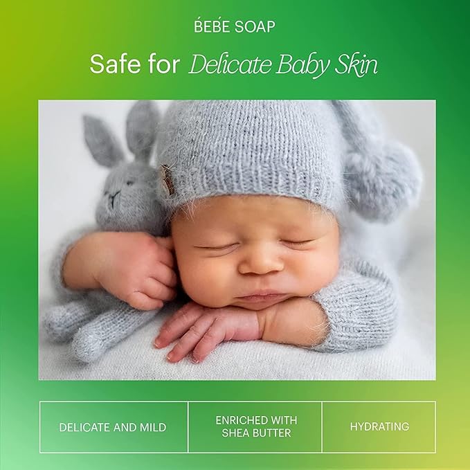 MAKARI Baby Soap 2 Pack (5.4oz) | Moisturizing Daily Bar Soap for Delicate Skin | Mild Cleansing Children’s Bath Bar With Shea Butter and Non-Irritating Botanical Ingredients