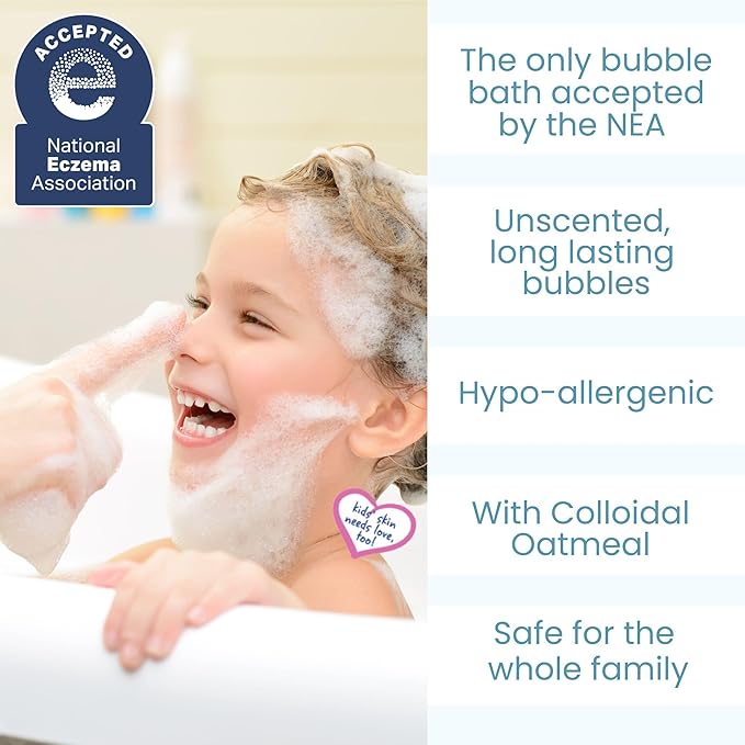 TruKid Bubble Podz Bubble Bath for Kids, Toddlers, & Babies, NEA-Accepted for Eczema, Gentle Refreshing Colloidal Oatmeal Bath Bomb for Sensitive Skin, pH Balanced, Tear Free, Unscented (10 Podz)
