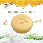 Relaxcation 3 Baby Soap Bars with Goat Milk and Honey - Naturally Cold Processed from Organic Ingredients - Handmade in USA - Ideal fro Newborns, babys, Kids and Adults (Pack of 3