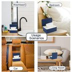 NOVWANG Wipes Dispenser, Baby Wipe Holder, Keeps Wipes Fresh, Refillable Wipe Container Baby Wipes Case for Bathroom Wipes Pouch Case, Deep Blue