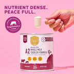 Serenity Kids 12-36 Months A2 Whole Milk Toddler Formula Powder - Organic Grass-Fed Milk Powder with Prebiotics & DHA & ARA for Brain & Eye Support - Clean Label Purity Award Certified - 21 Oz, 1 Pack