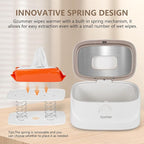 Baby Wipe Warmer, Wipe Warmer and Baby Wet Wipes Dispenser, 3 Temperature Control Large Capacity Wipes Warmer for Babies with Night Light (Gray+White)