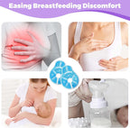 Breast Therapy Ice Packs, Hot and Cold Breast Pads, Breastfeeding Essentials Large Gel Bead Packs for Moms, 2 Pack (Teal, L)