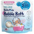 TruKid Bubble Podz Bubble Bath for Kids, Toddlers, & Babies, Tear Free Gentle & Refreshing Bath Bomb for Sensitive Skin with Natural Moisturizers, Non-Toxic, pH Balanced, Bubble Gum Scent (24 Podz)