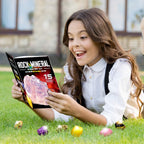 XXTOYS Rocks Collection - 15-Piece Rock Collections for Kids - Cool Geology Gem Kit with Identification Sheet - Gemstones Set Box with Learning Guide and Storage Case - Educational Gift for Kid