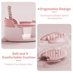 Baby Bath Seat for Babies 6 Months & up,3 Baby Bath Toys, Non-Slip Baby Bath Seat, Safe & Comfortable Baby Bath Support, Pink