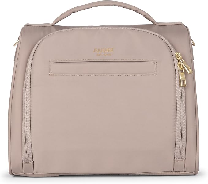 JuJuBe New Insulated Bottle Bag, Breastmilk Storage Bag for Baby Bottles, Insulated Waterproof Lunch Bag or Cooler Bag for Nursing, Milk, Food, Baby Formula, Snacks, Daycare, Taupe, Mother's Day Gift