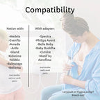 CERES CHILL OG Breastmilk Chiller, Reusable Storage Container, Up to 34 oz. - Bottle Cooler Keeps Milk at Safe Temperatures for Up to 20 Hours, Connects w/Most Pumps (Navy Blue)