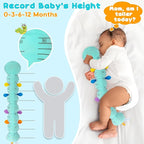 Baby Tummy Time Toys 0-6 Month Musical Stuffed Animal Plush Caterpillar Toy for Infant 6-12 Month Teething Sensory Toy with Crinkle Rattle for Babies 0-3-6 Month Newborn Boy Girl Birthday Gift 1
