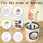 Fast Baby Bottle Warmer for Breastmilk and Formula, Smart Temperature Control to Preserve Fullest Nutrients in Breastmilk, LuxeGlow 10-in-1 Multifunctional for All Bottles Night Feeding Easy