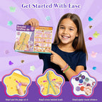Friendship Bracelet Making Kit with Storage Box,DIY String Bracelet Arts and Craft for Girls Aged 8-12,Kids' Travel Activity Toy Set,Birthday Gifts for Ages 6 7 8 9 10 11 12 Year Old (Yellow/Purple)